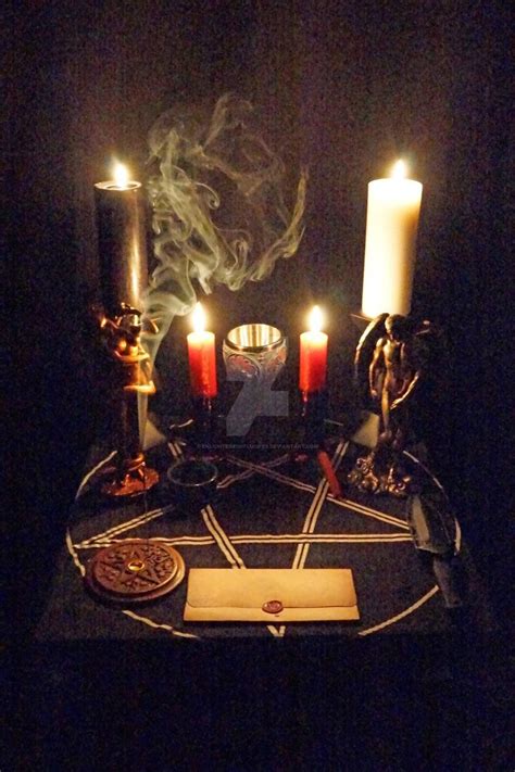 Occult ritual space setup